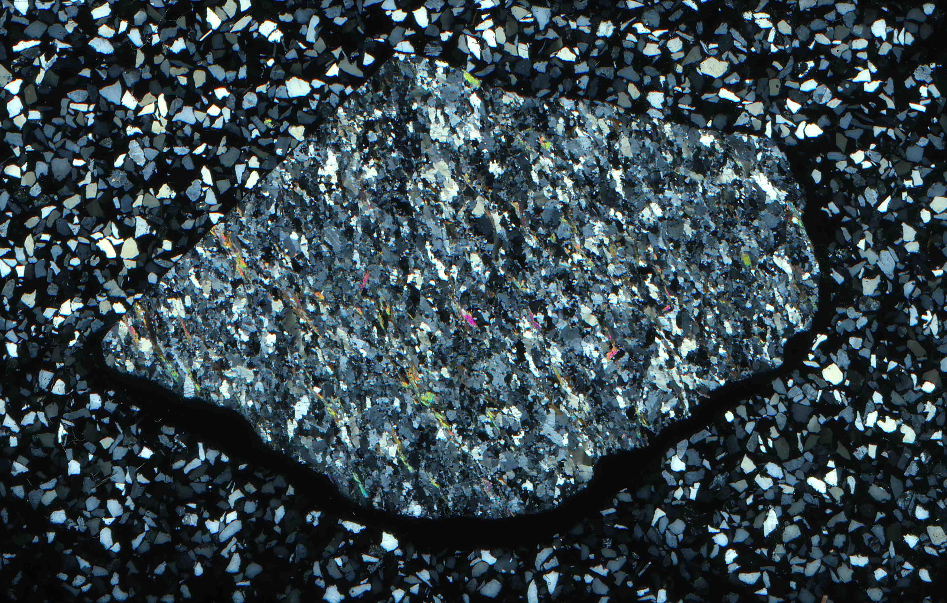 K2 azurite in thin section
