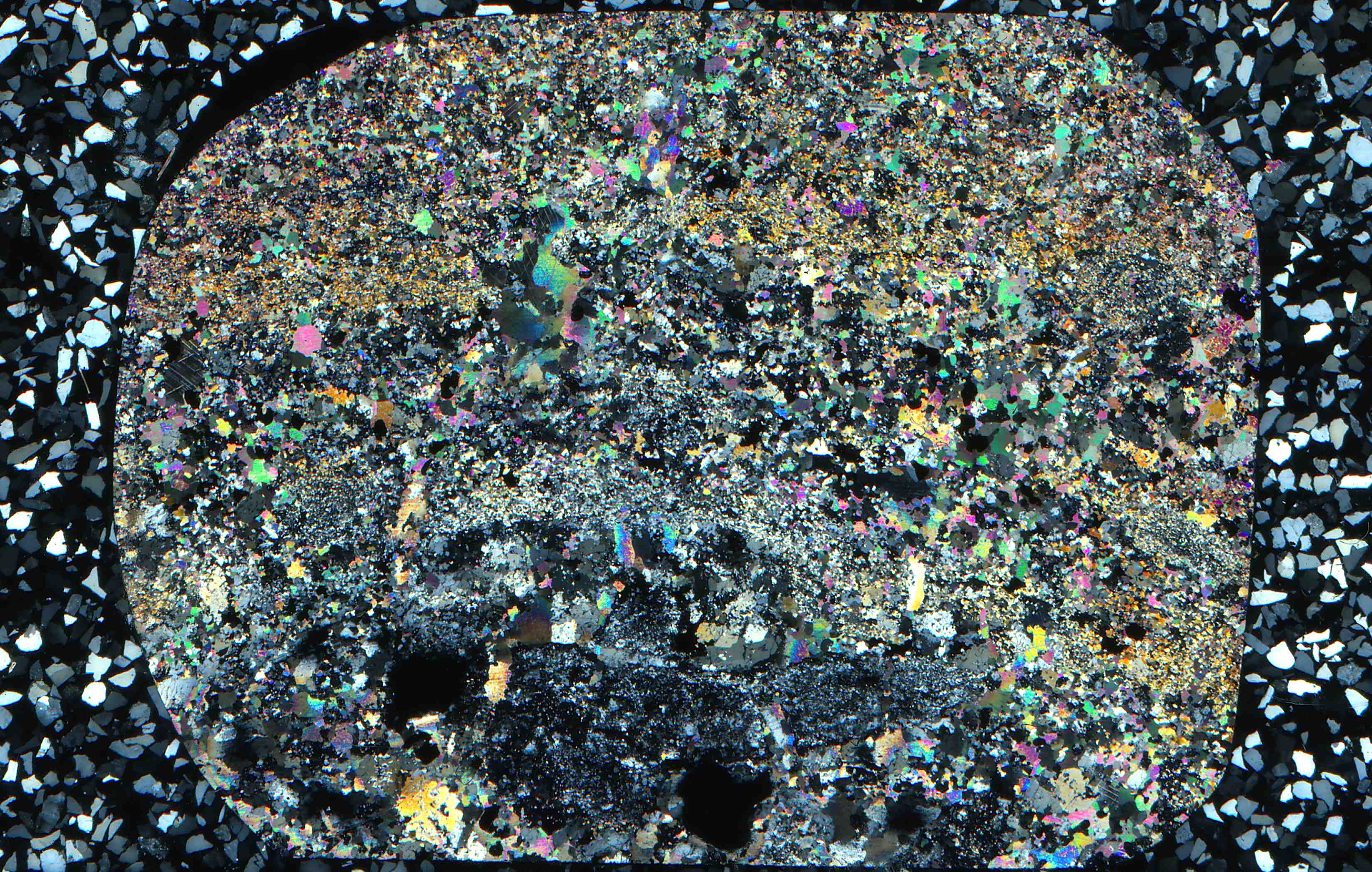 Afghanistan lazurite in thin section