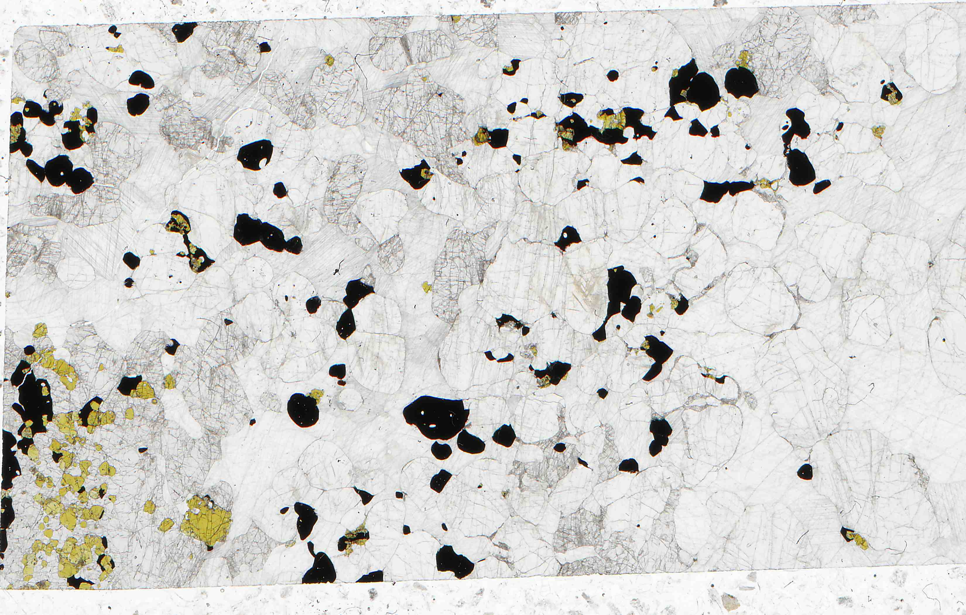 Franklin New Jersey willemite ore in thin section