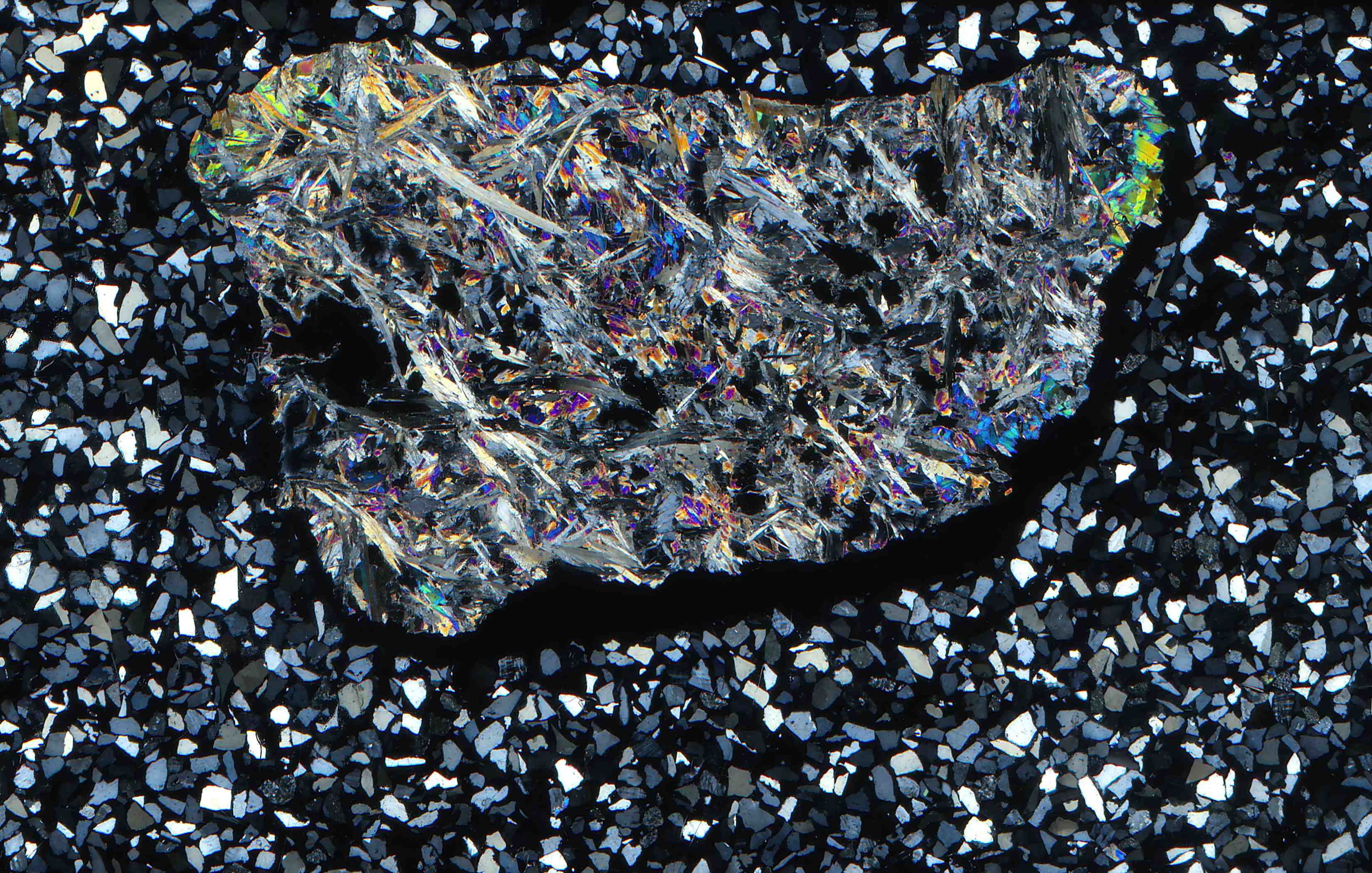 Kuntá Hora Czech Republic anthophyllite in thin section
