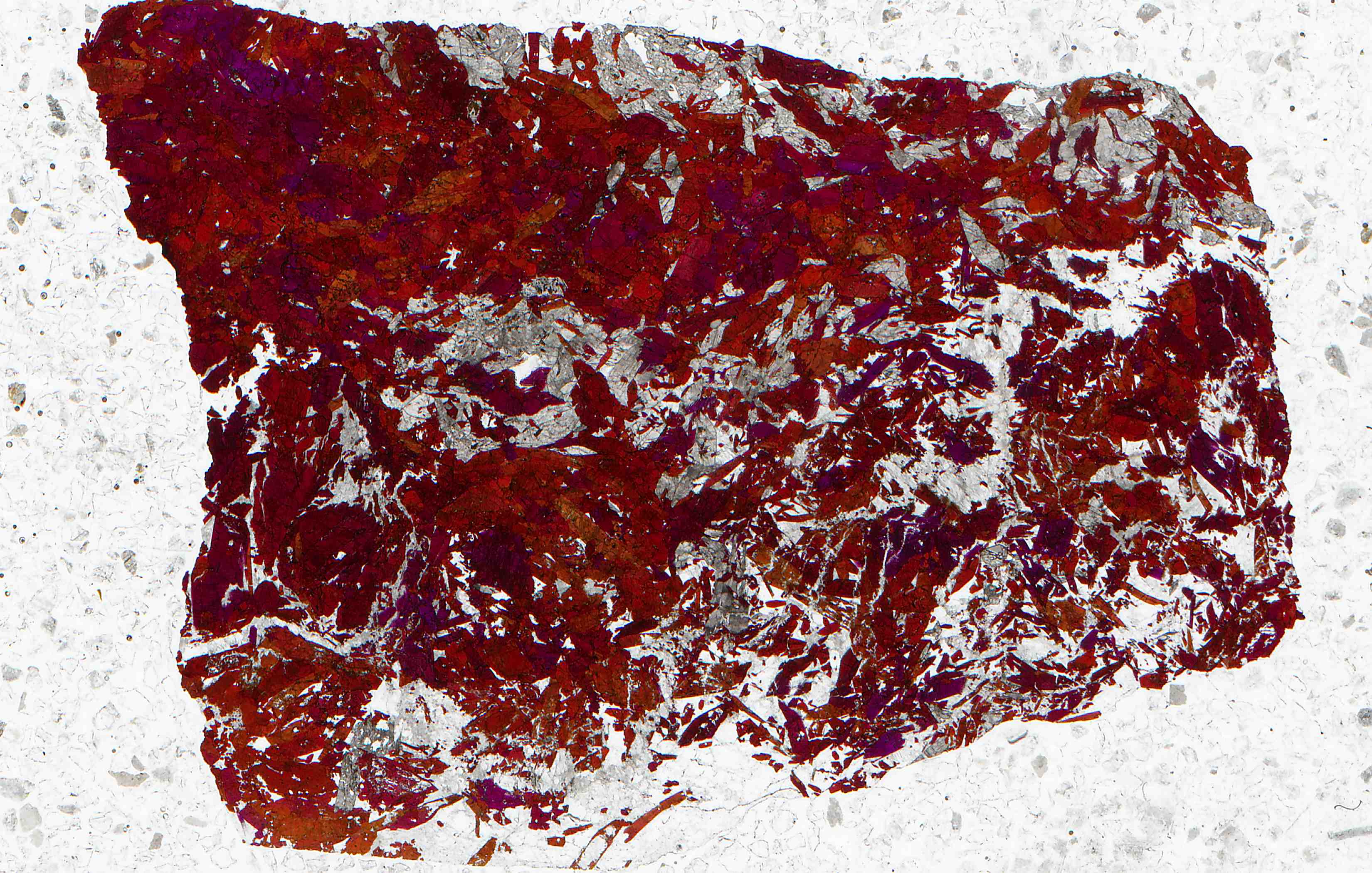 St. Marcel Italy piemontite in thin section