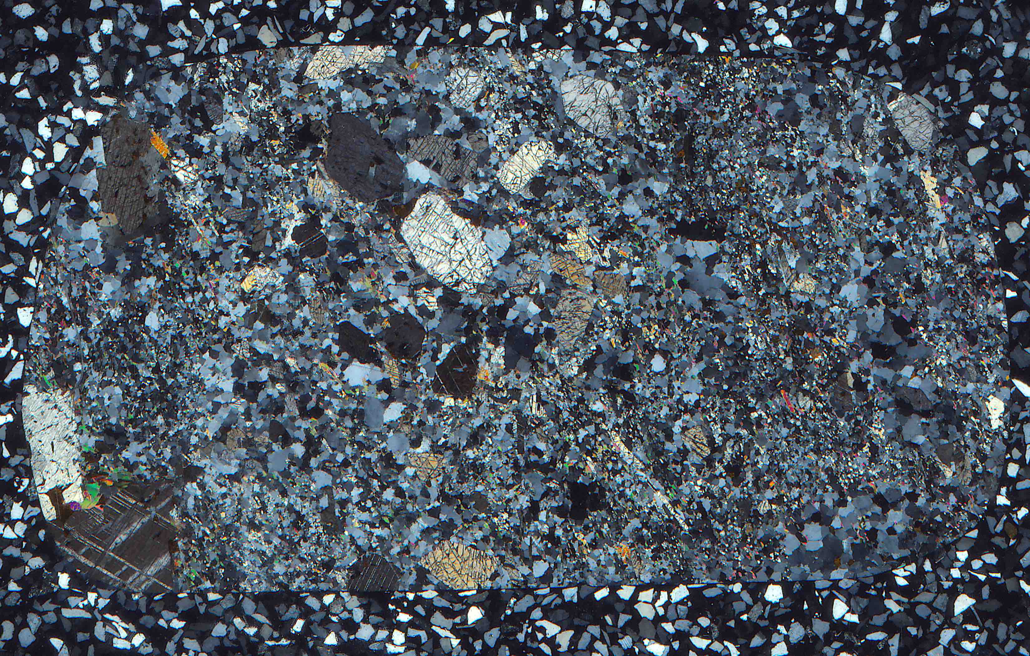 corundum sillimanite and cordierite in thin section from India