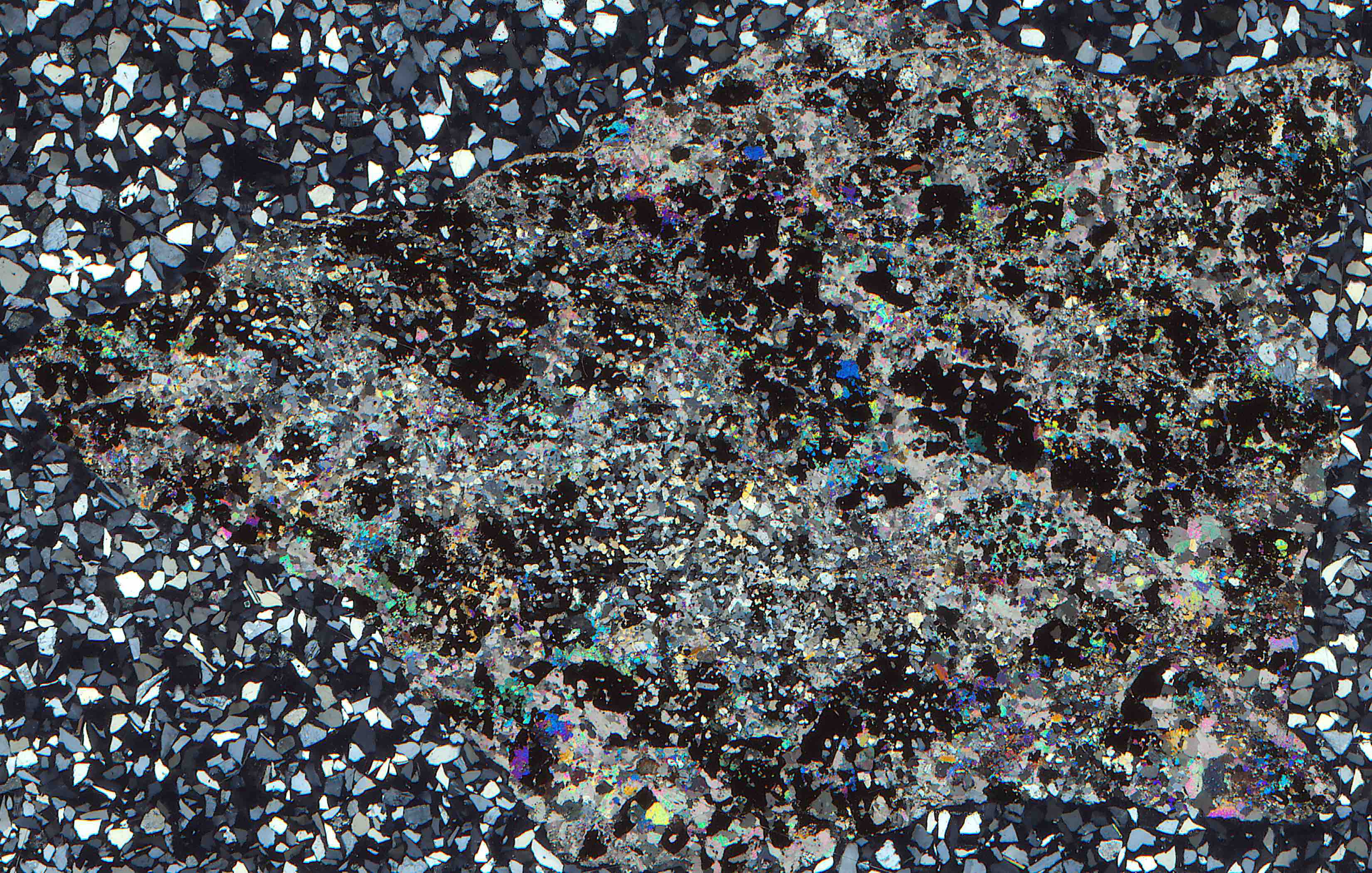 barylite and hausmannite in thin section from Jakobsberg mine Sweden